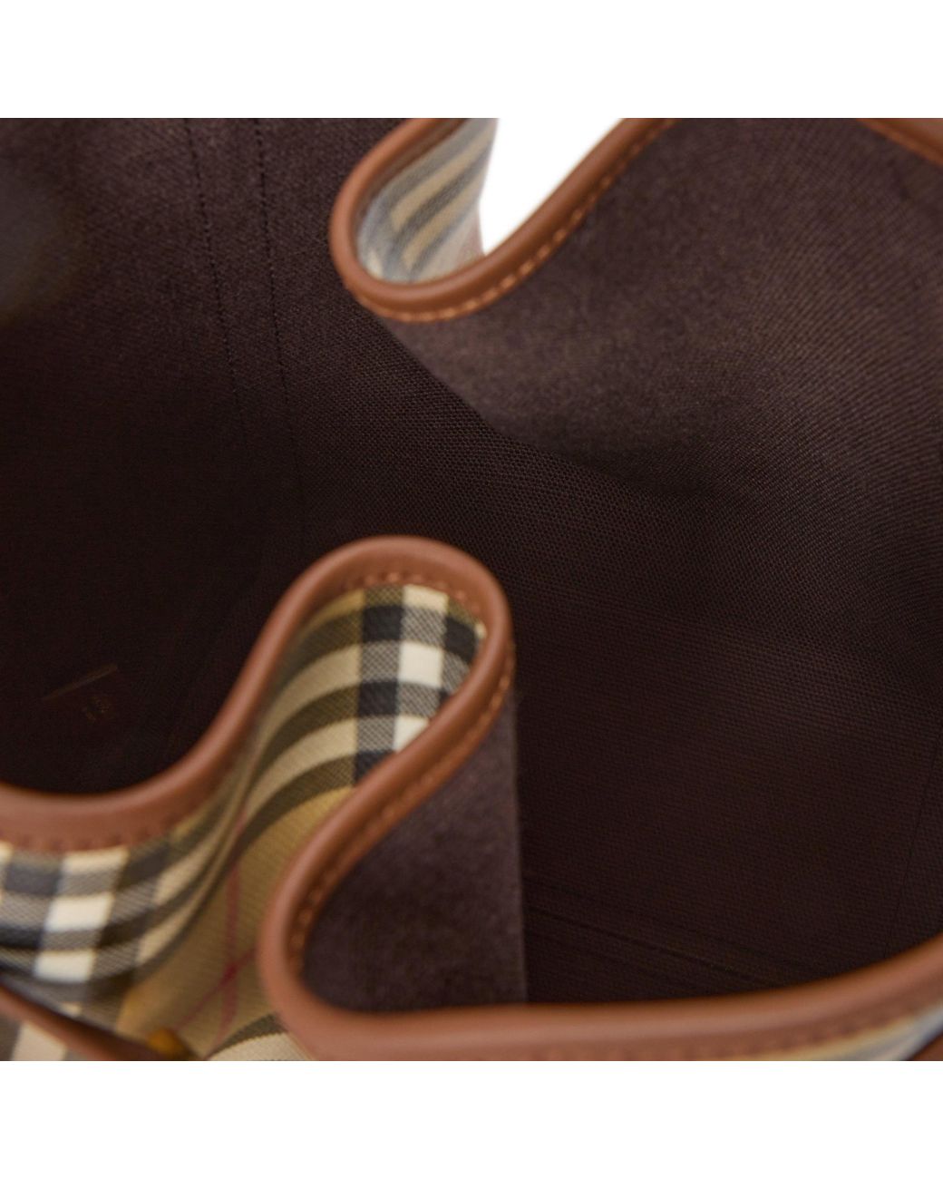 Burberry Natural Drawstring Bucket Crossbody Mini Bag