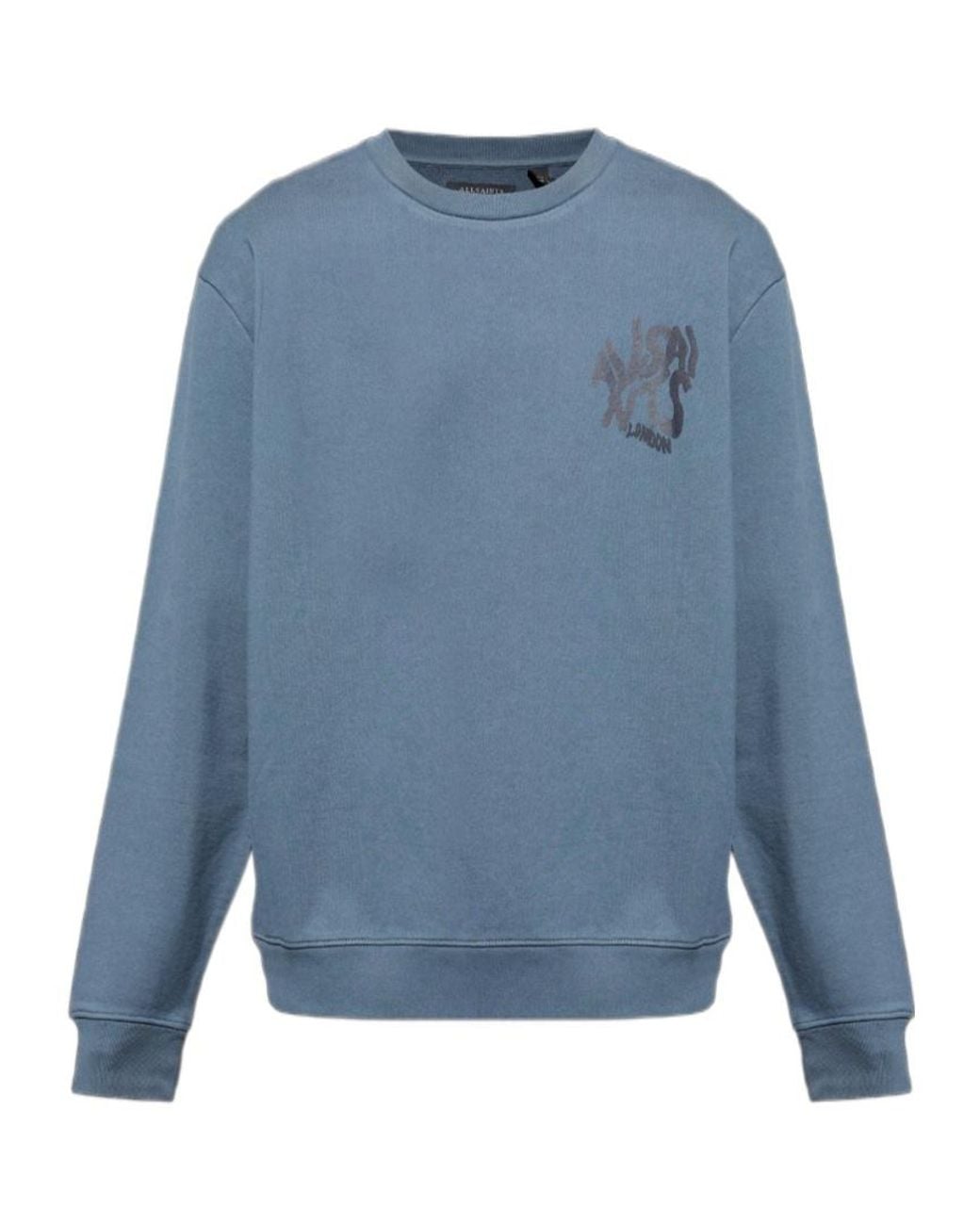 AllSaints Blue Orlando Graphic Sweatshirt for men