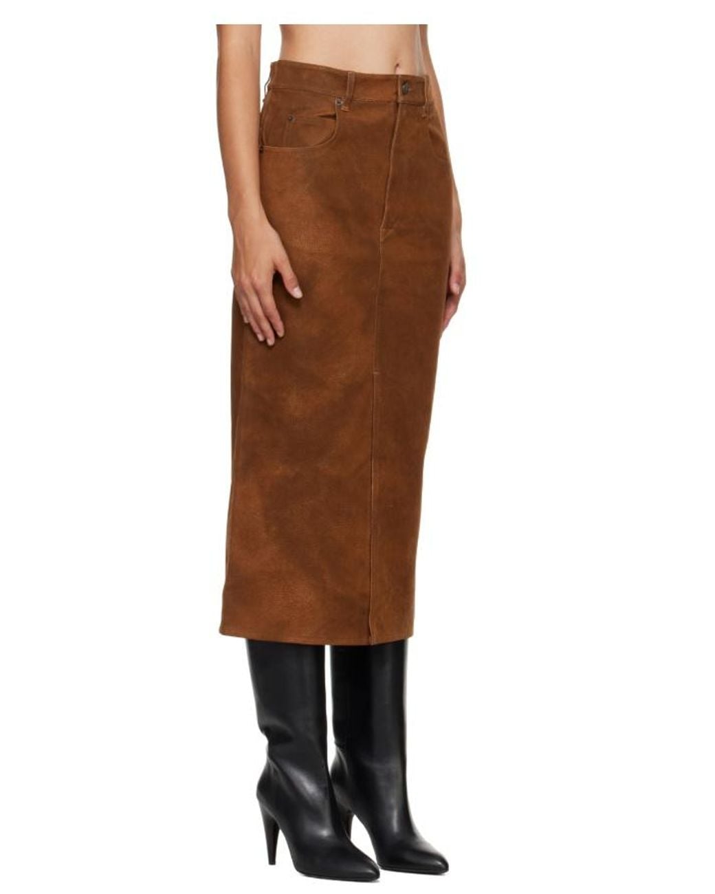 Isabel Marant Brown Pleated Skirt