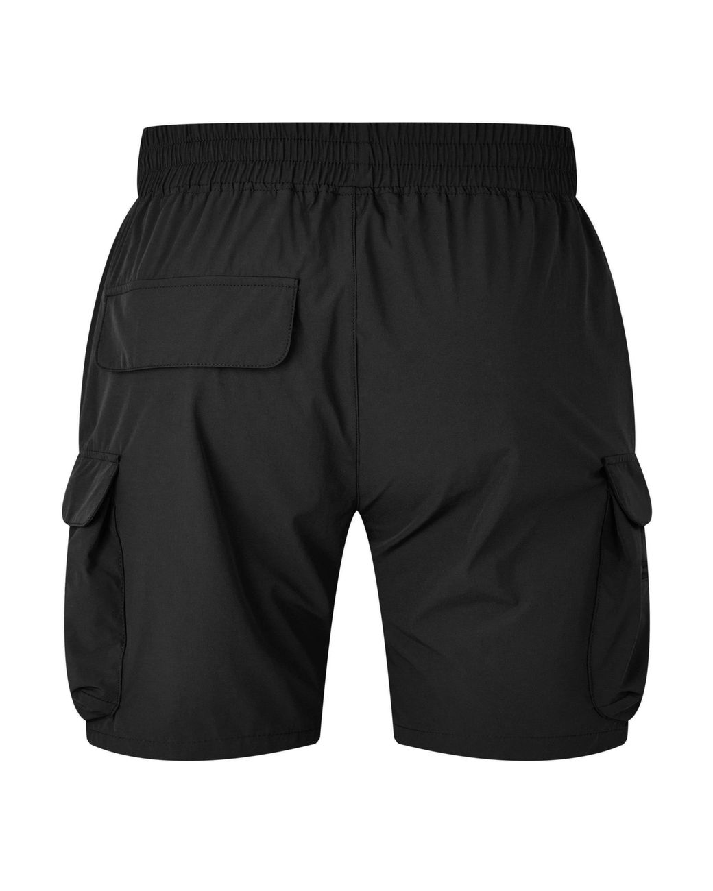 Represent Black Minimalist Cargo Shorts for men