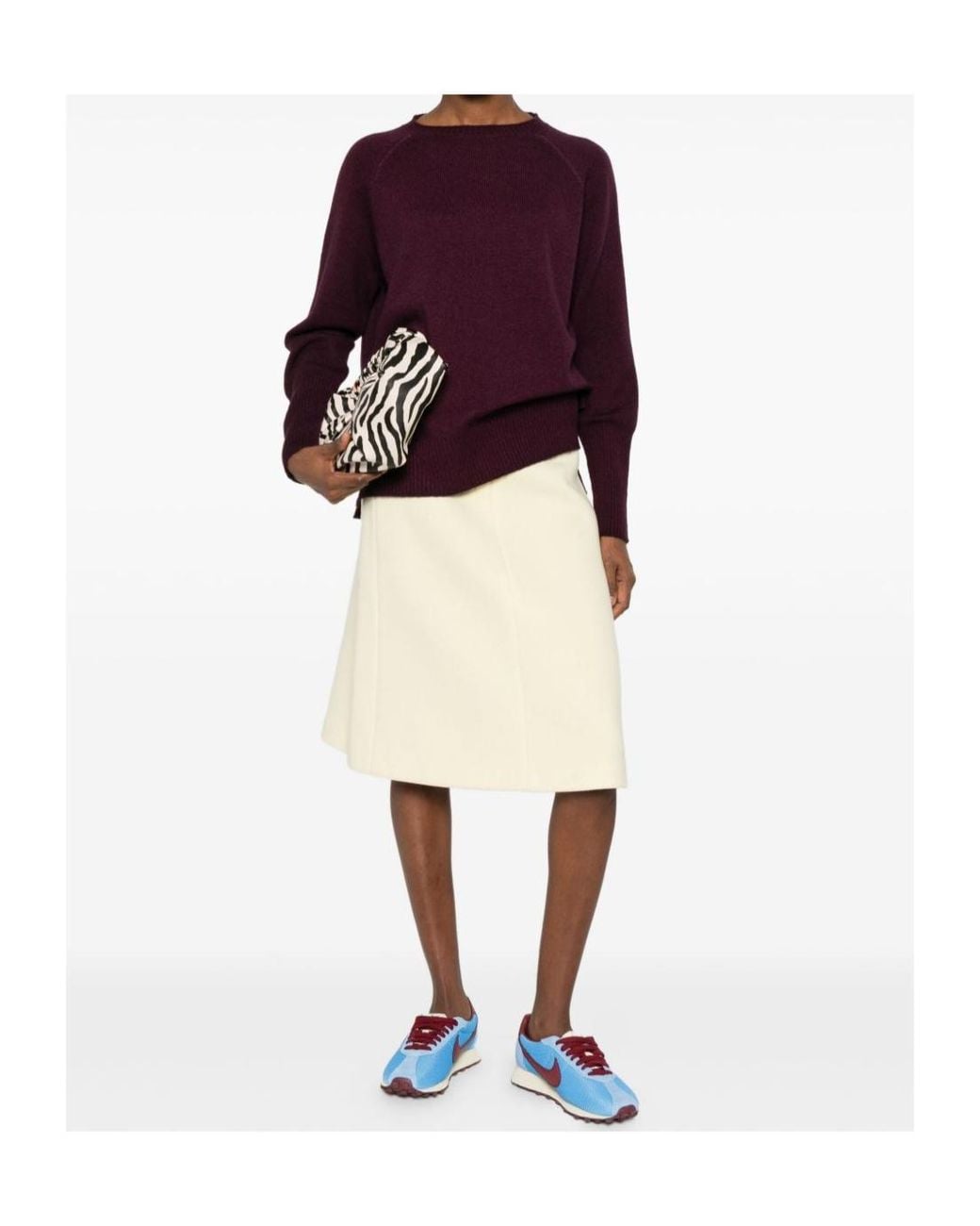 Baserange Purple Raglan-Sleeve Jumper
