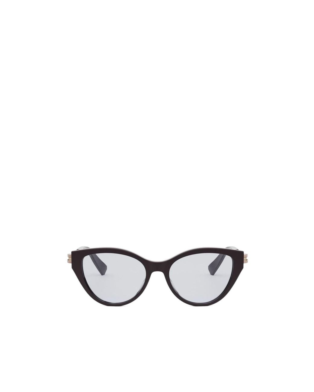 BVLGARI White Bulgari Cat-Eye Frame Glasses