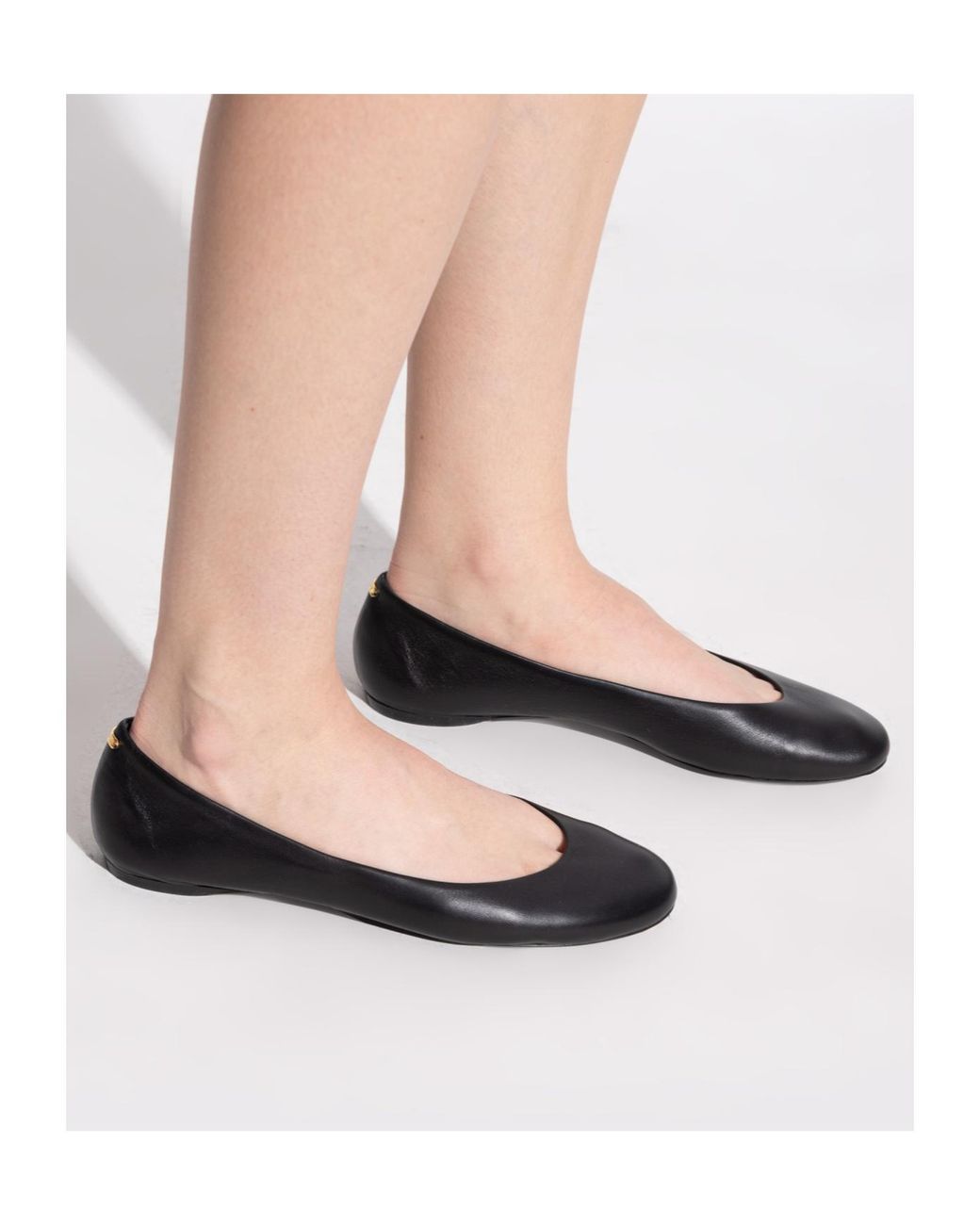 Lanvin Black Round Toe Ballet Flats