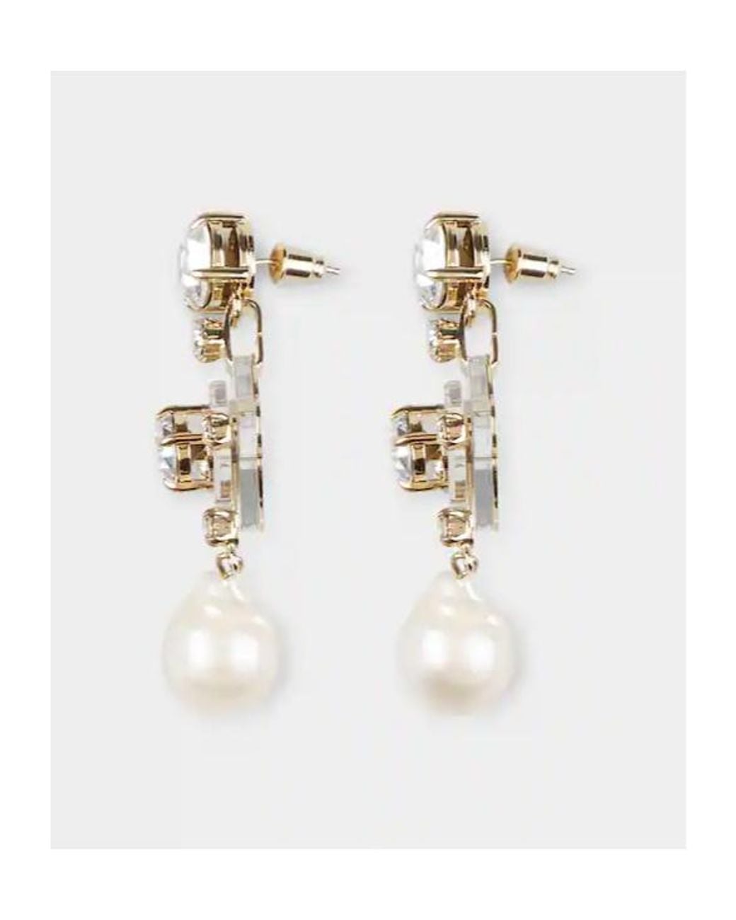 Roger Vivier White Disco Earrings