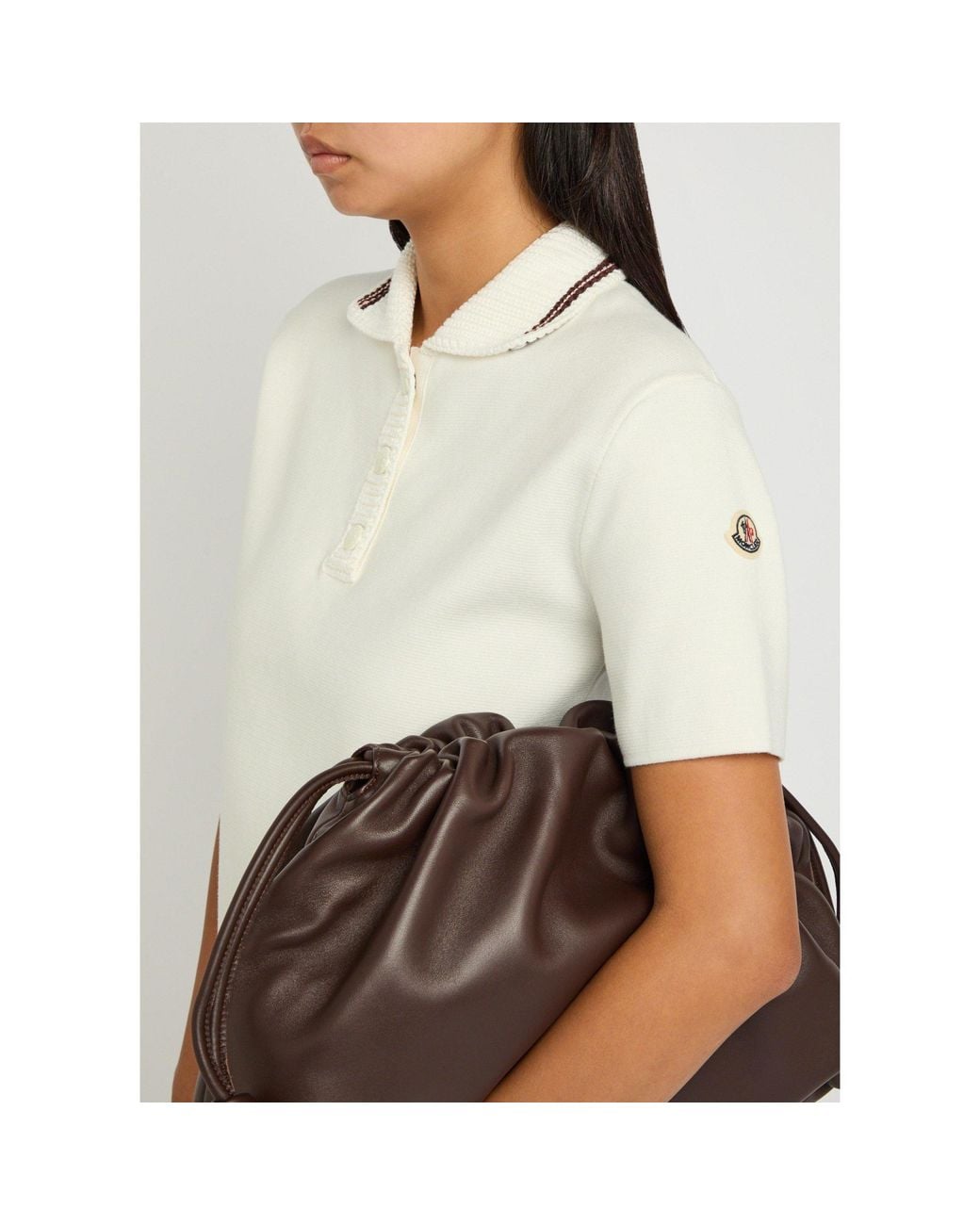 Moncler White Short-Sleeve Cotton Slim-Fit Polo Shirt