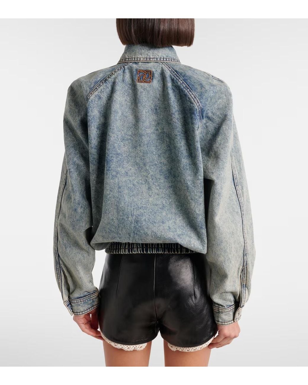 Magda Butrym Blue Denim Blouson Jacket