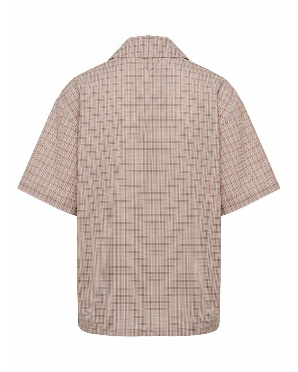 Prada Natural Short Sleeved Checked Shirt