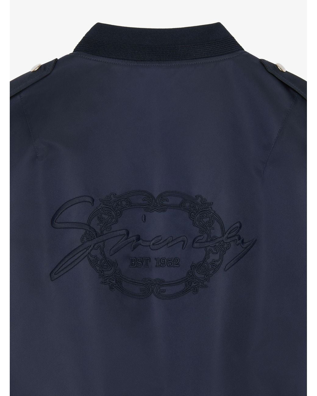 Givenchy Blue Medallion Embroidered Bomber Jacket for men