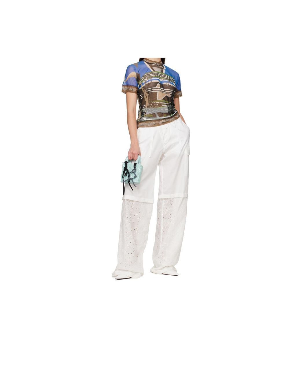 OTTOLINGER White Baggy Cargo Trousers