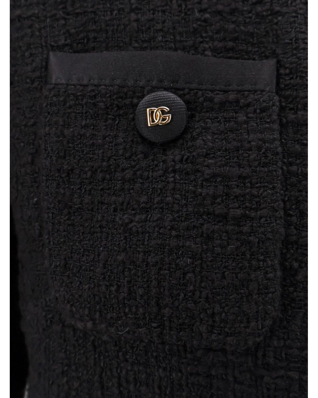 Dolce & Gabbana Black Dg Button Detailed Jacket