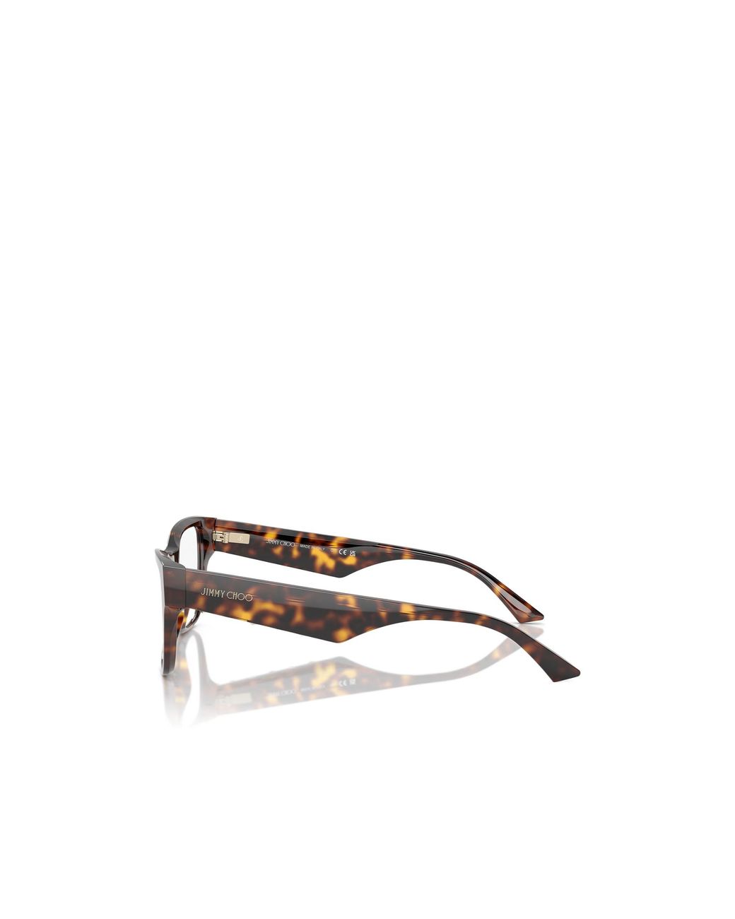 Jimmy Choo White Eyewear Rectangular Frame Glasses