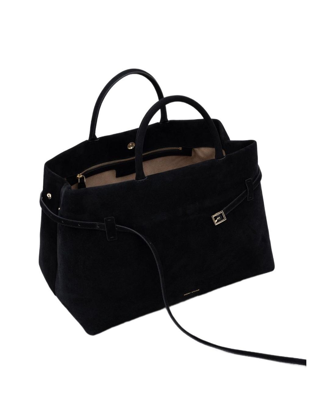 MANU Atelier Black Le Cambon 35 Suede Tote Bag