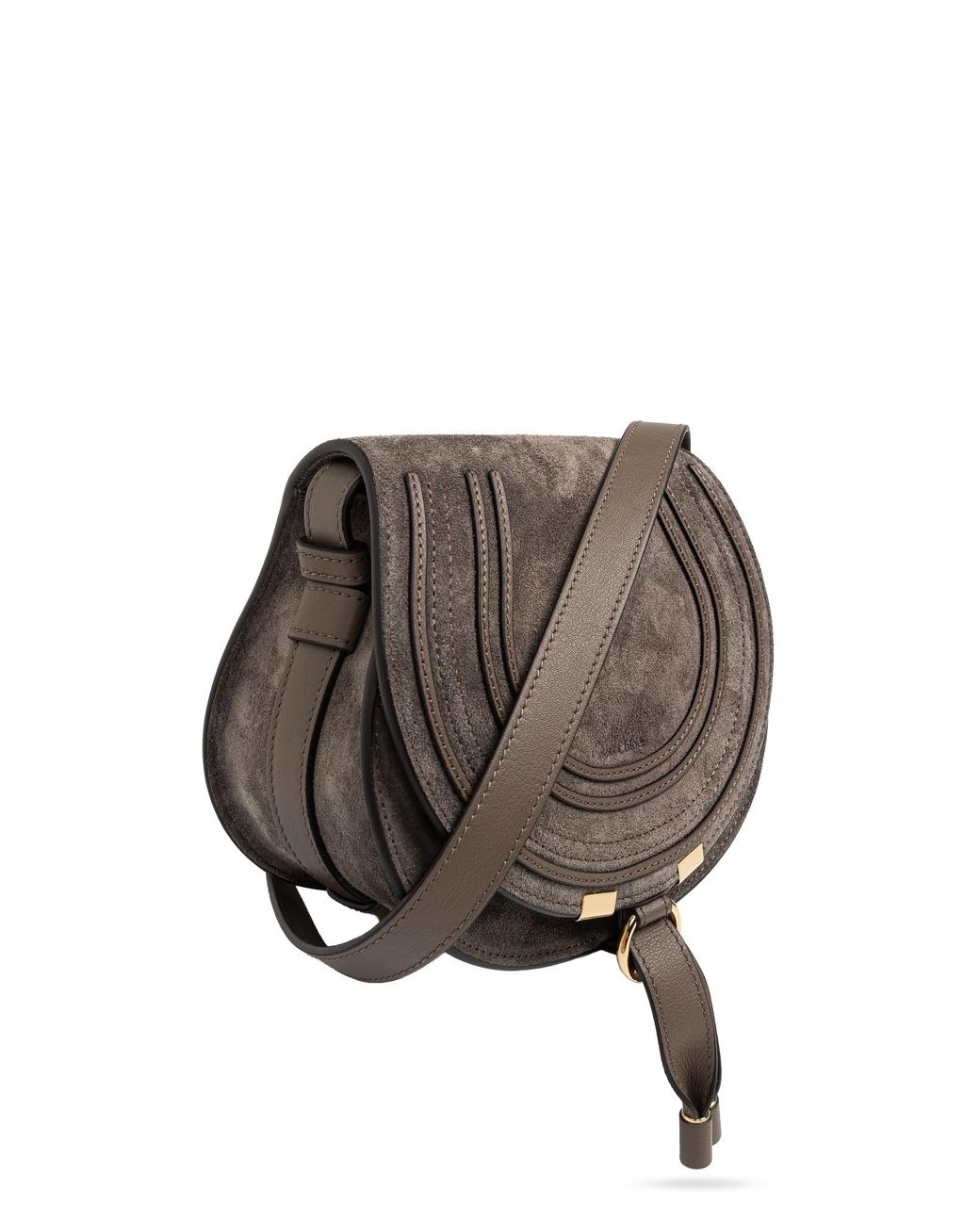Chloé Gray Chloé Marcie Small Saddle Shoulder Bag