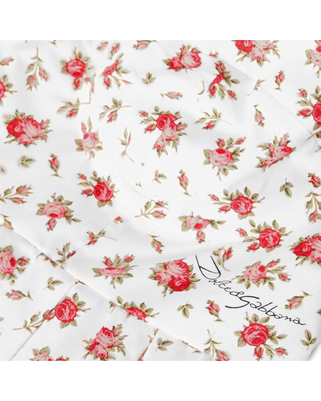 Dolce & Gabbana White Floral Print Camisole Midi Dress