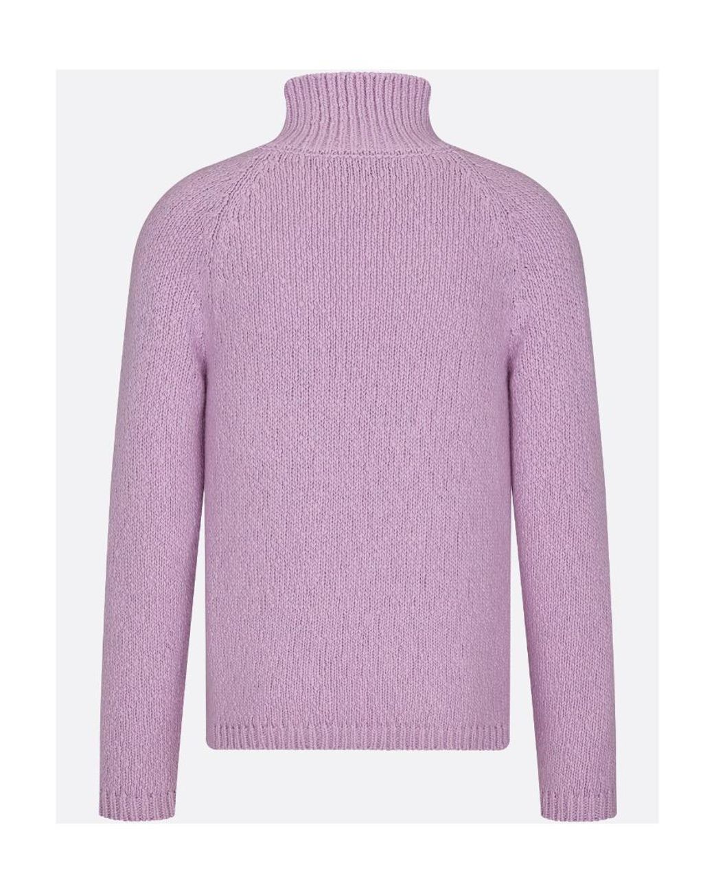 Dior Pink Homme Logo Intarsia-Knit Jumper for men