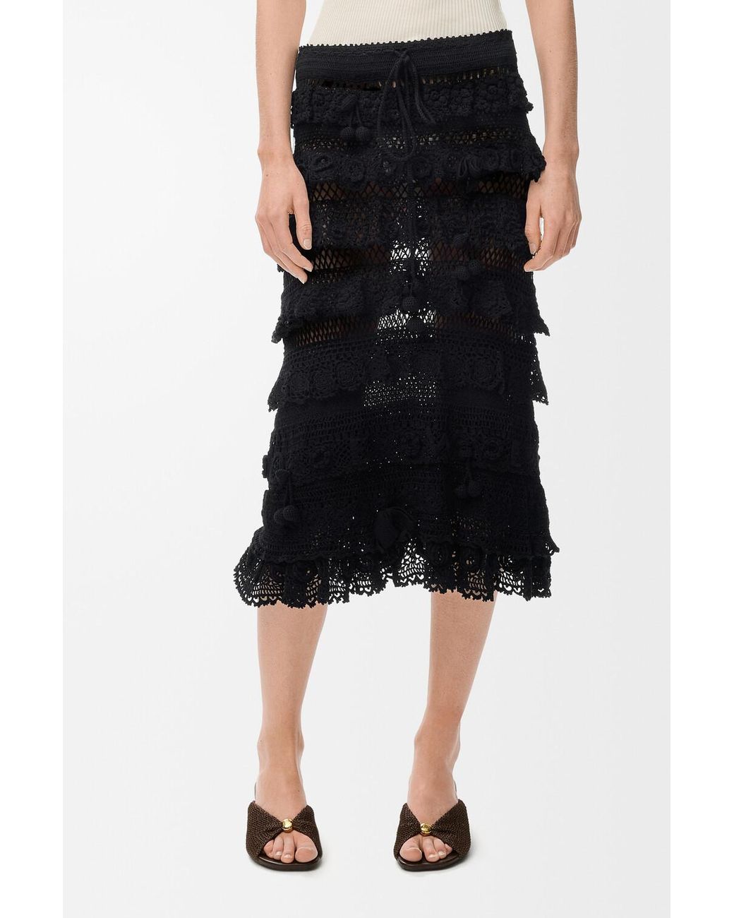 Loewe Black Mid-Waisted Skirt