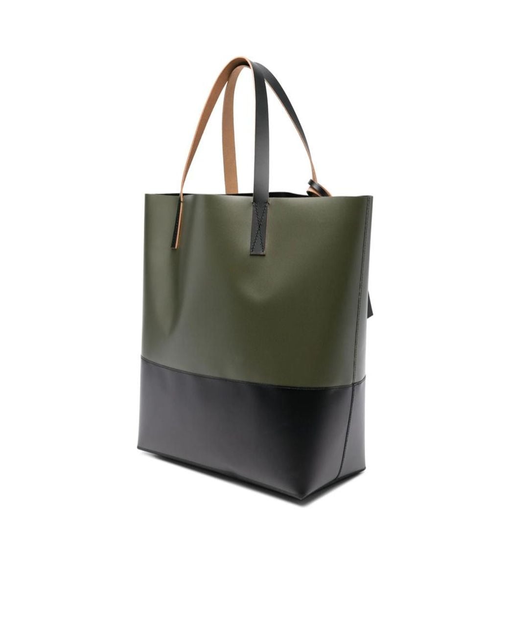 Marni Green Tribeca Logo Detailed Tote Bag