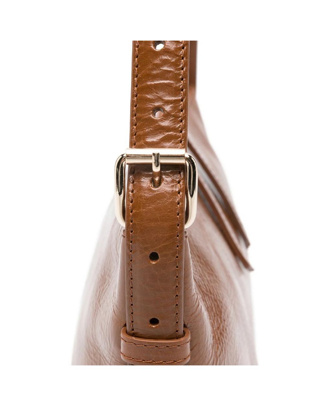 A.P.C. Brown Vera Logo Printed Zipped Shoulder Bag