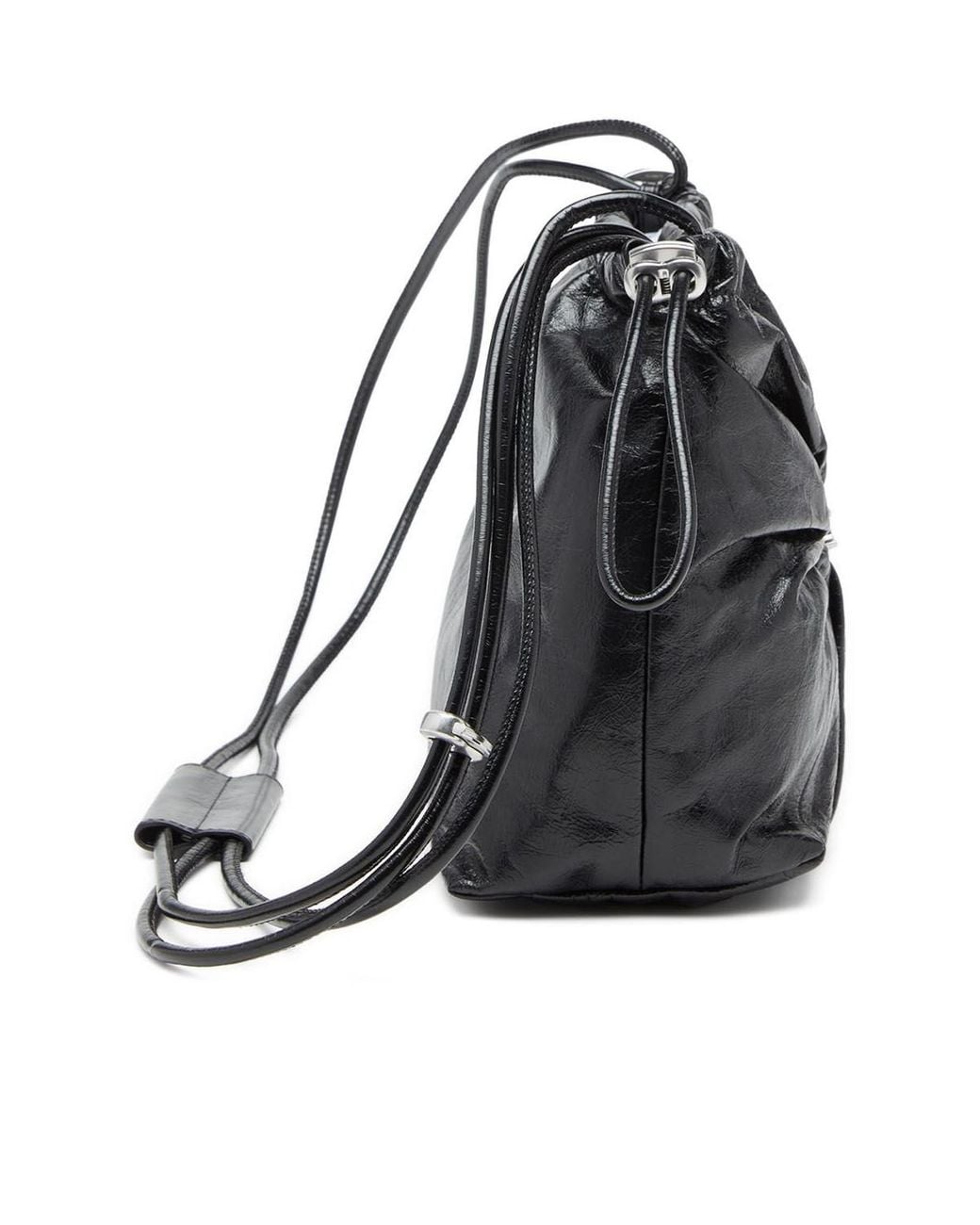 DIESEL Black Scrunch-D Drawstring Bucket Bag