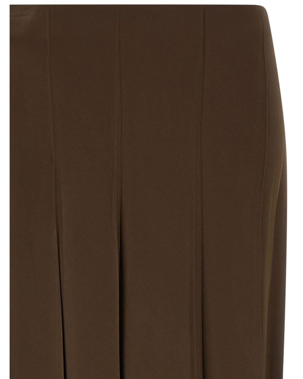 Vince Brown Pleated Skirt