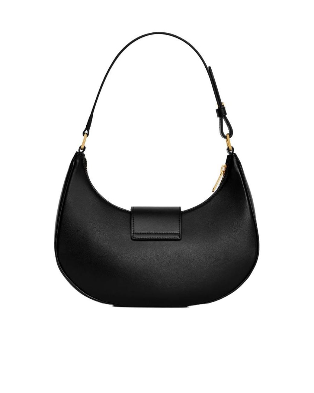 Céline Black Ava Triomphe Medium Leather Shoulder Bag