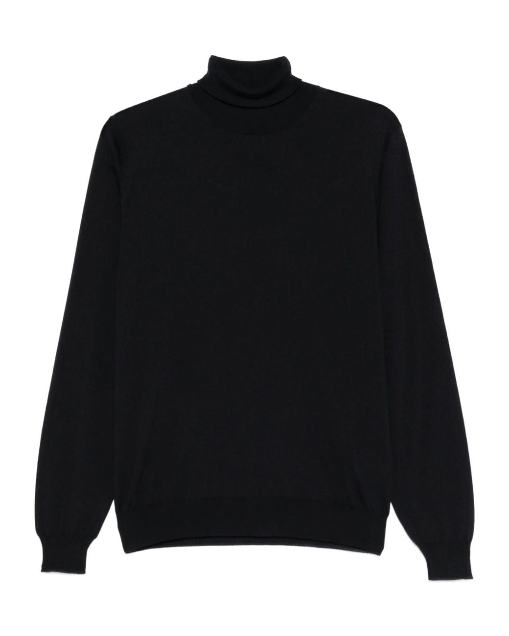 Lardini Black Turtleneck Wool Sweater for men