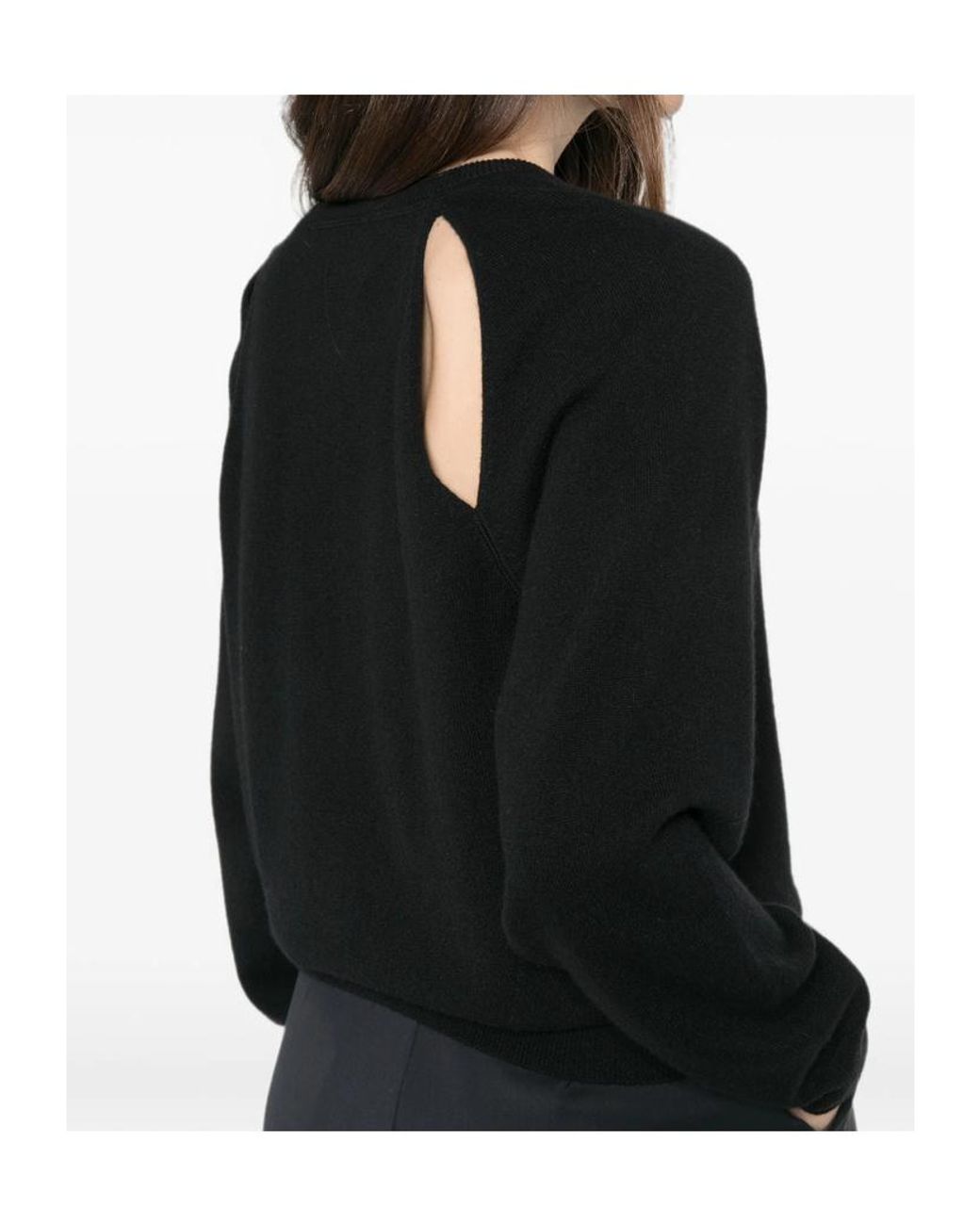 Lisa Yang Black Cambie Open-Back Knitted Jumper