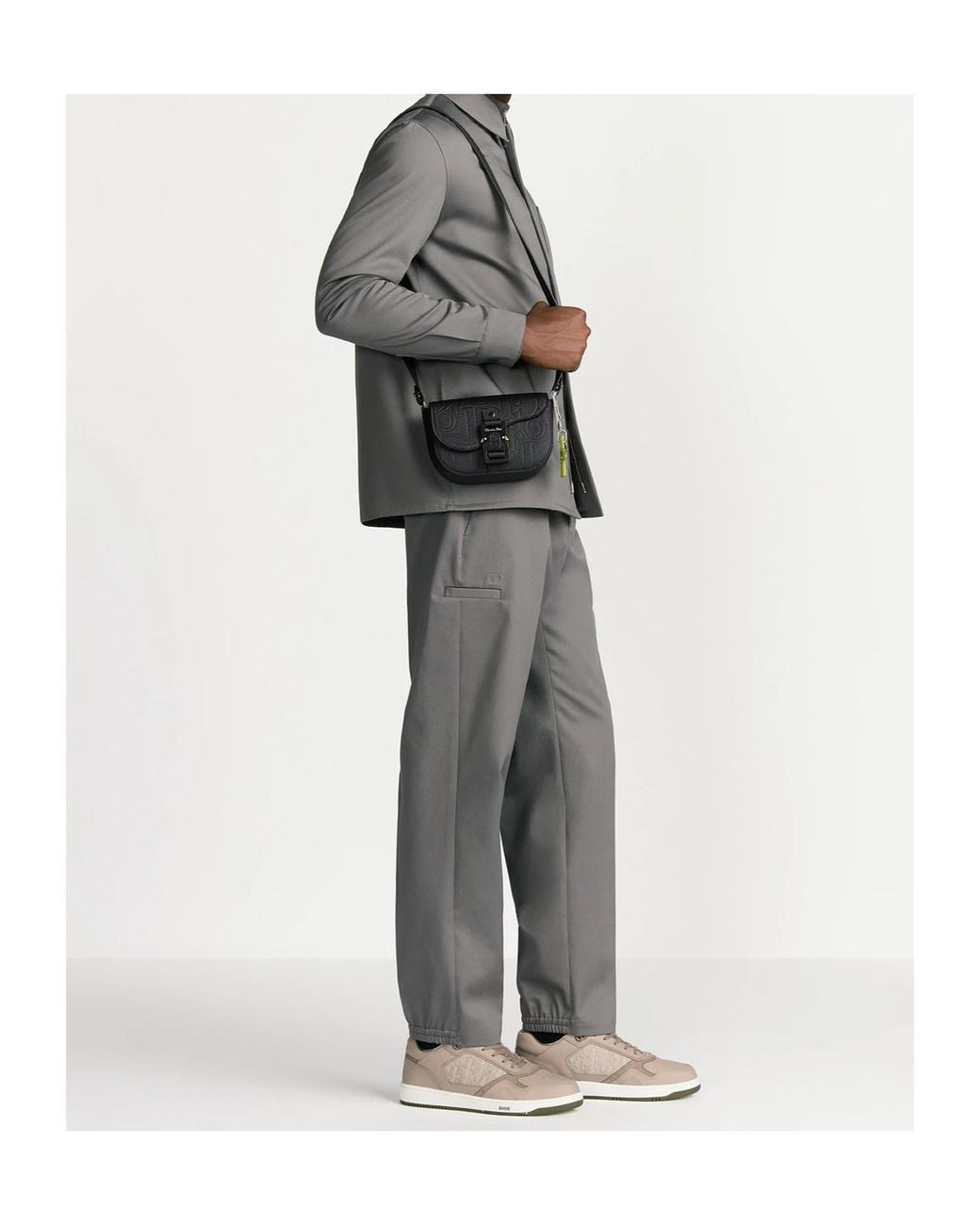 Dior Black Mini Saddle Messenger Bag With Flap for men