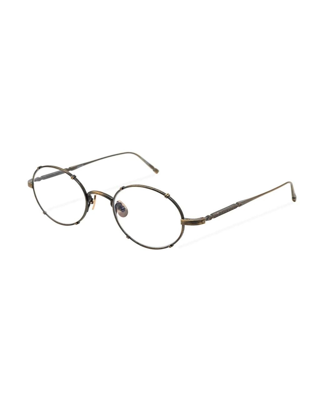 Matsuda White M3150 Oval Frame Glasses for men