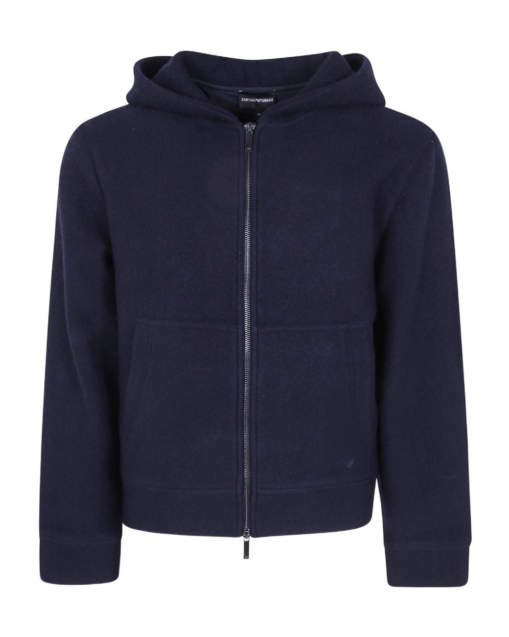 Emporio Armani Blue Zip-Up Hooded Jacket for men