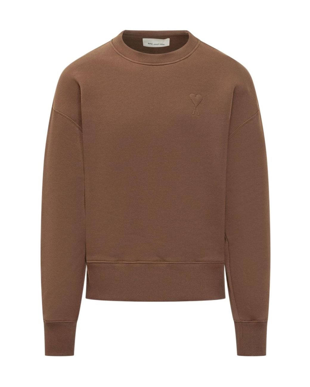 AMI Brown Long-Sleeve Sweatshirt for men