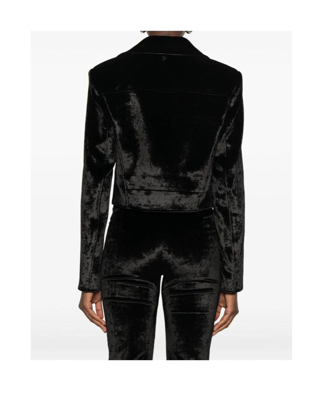 Dondup Black Collared Zip-Up Casual Jacket