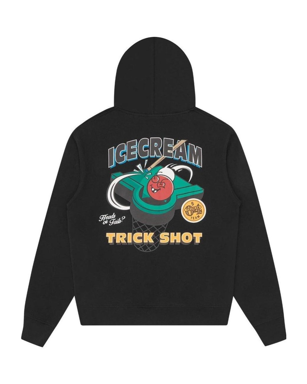 ICECREAM Black Long-Sleeved Hooded Sweatshirt for men