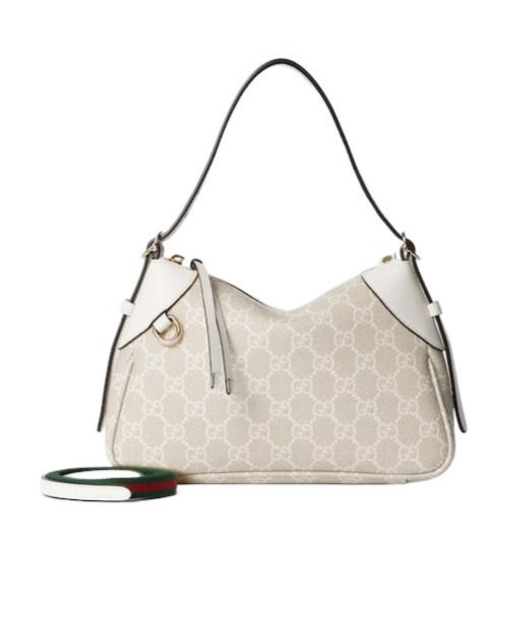 Gucci Natural Gg Emblem Small Shoulder Bag