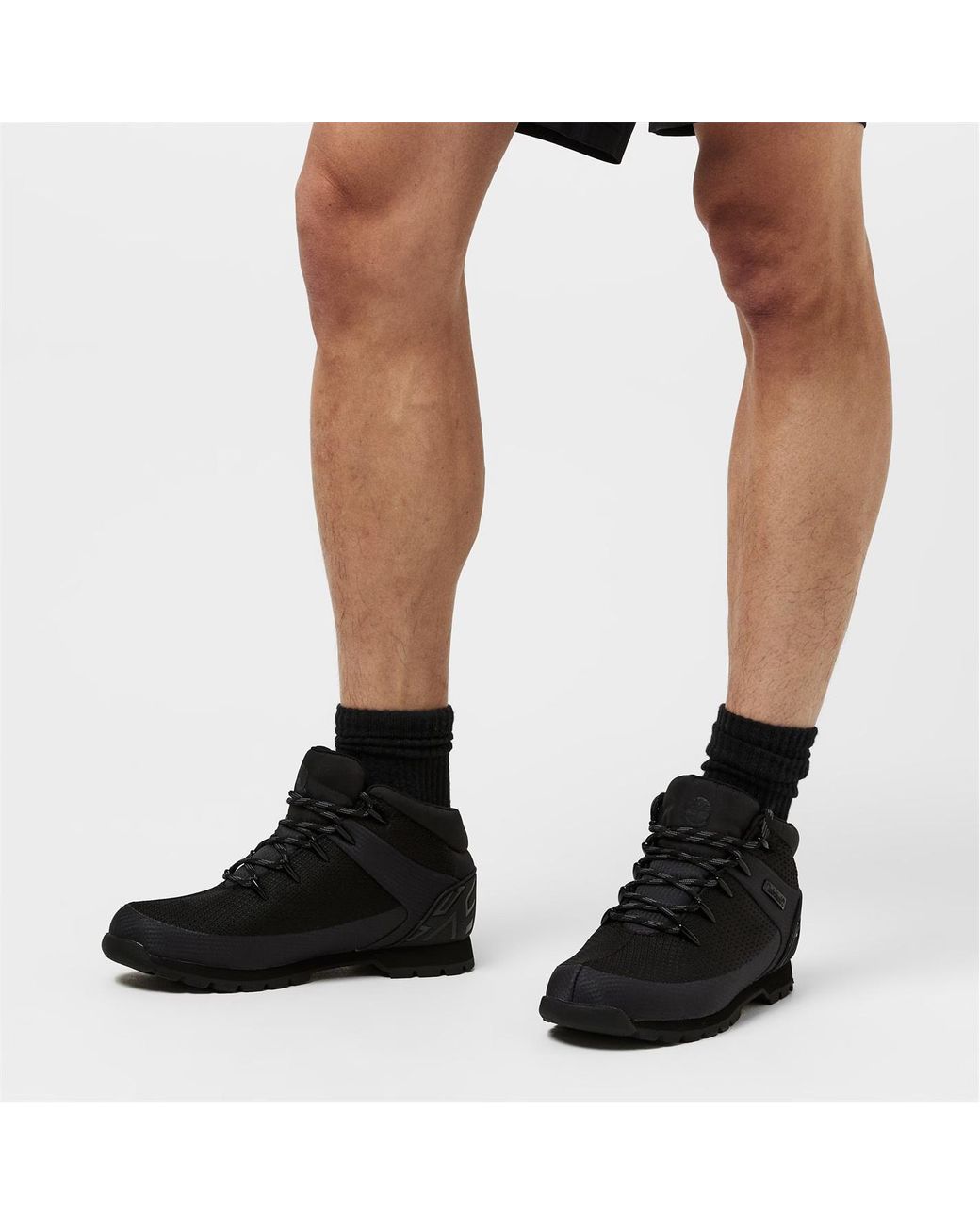 Timberland Black Front Lace-Up Boots for men