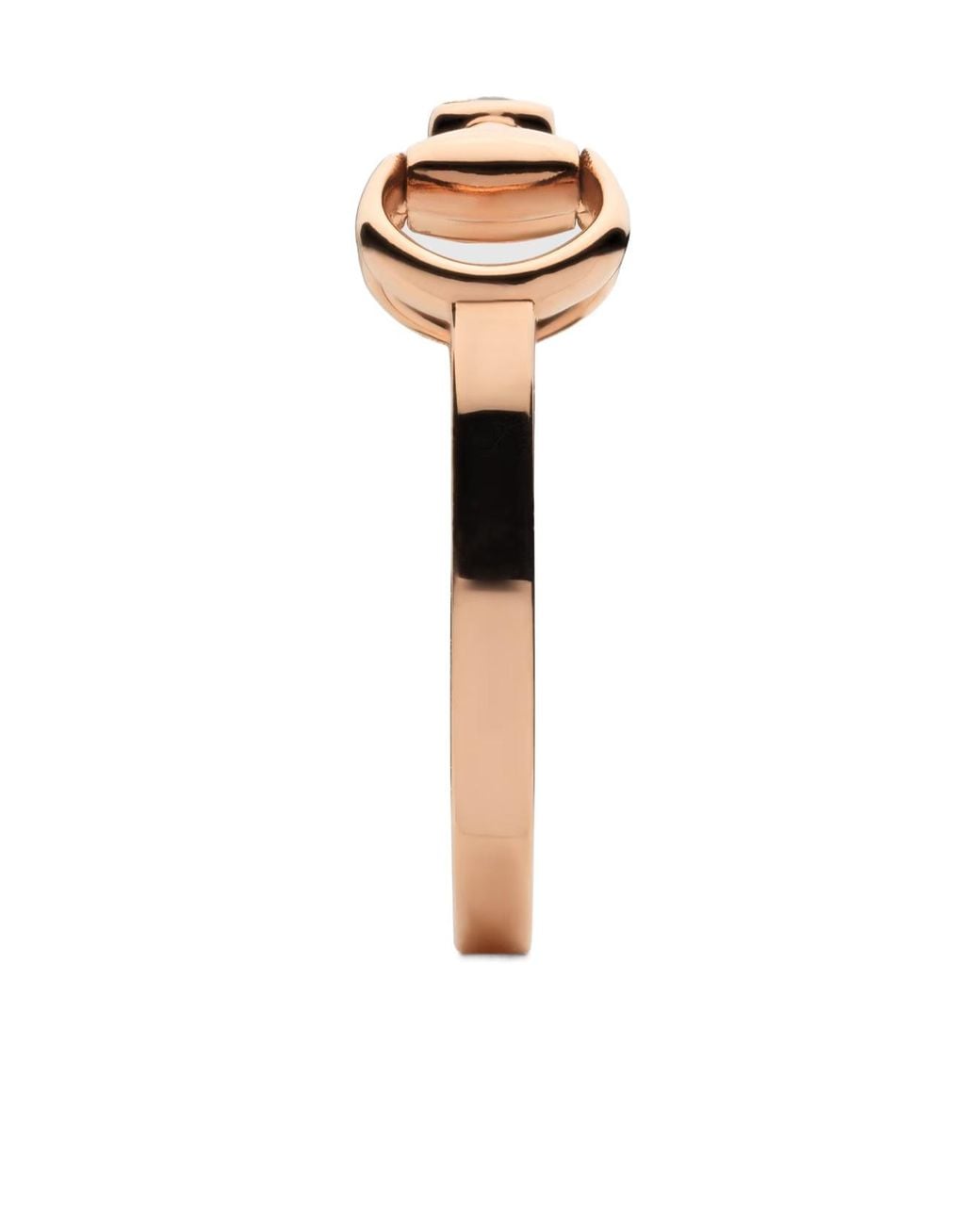 Gucci White Horsebit Diamond 18K Ring