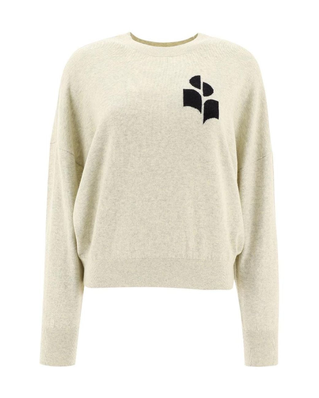 Isabel Marant White Isabel Marant Étoile Marisans Logo Intarsia Knitted Jumper