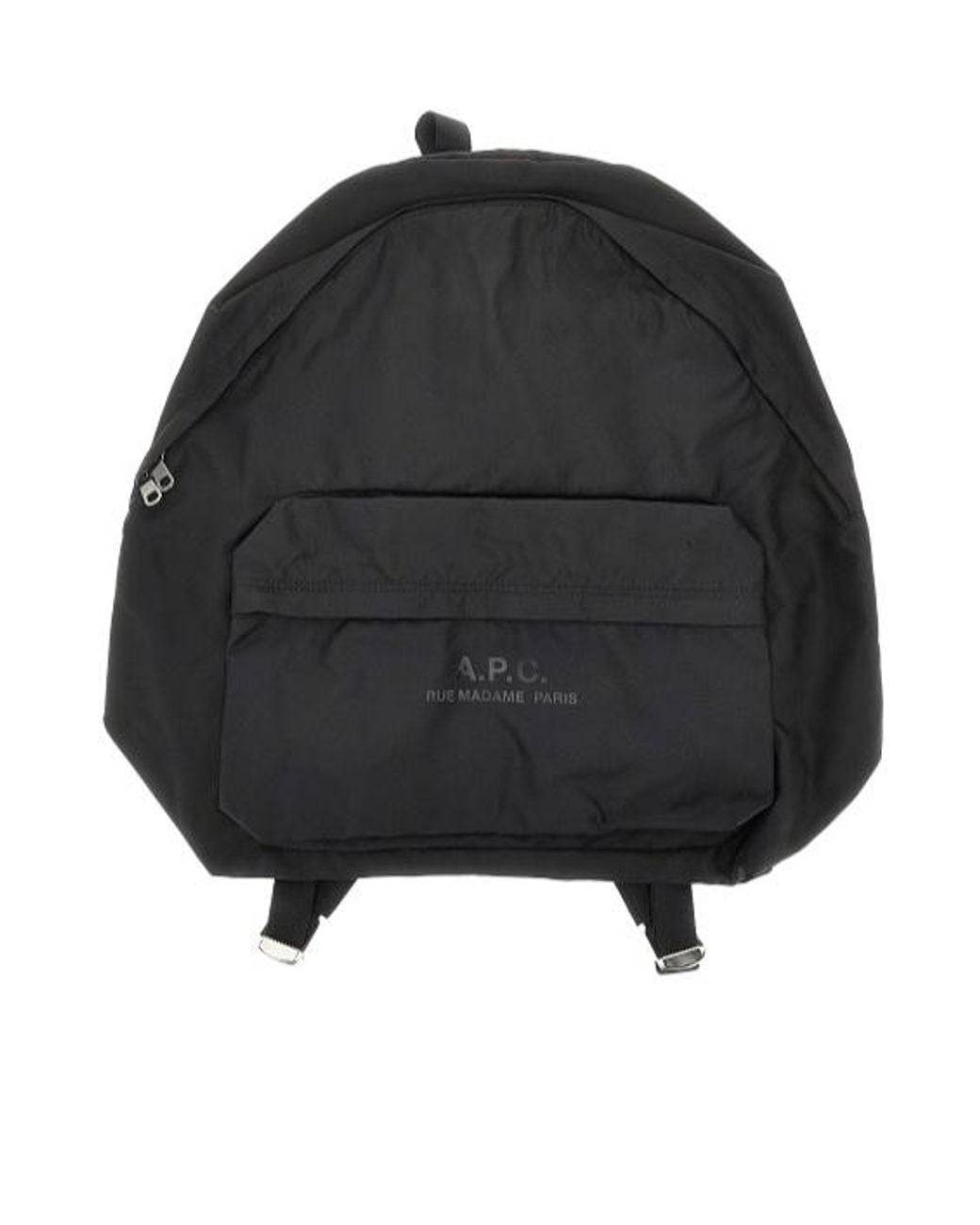 A.P.C. Black Logo Printed Backpack for men
