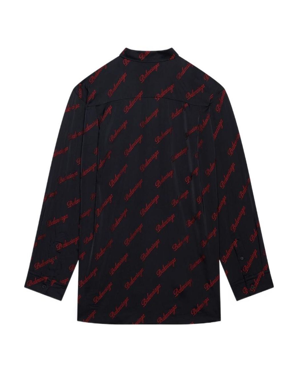 Balenciaga Blue Logo Jacquard Large Fit Shirt