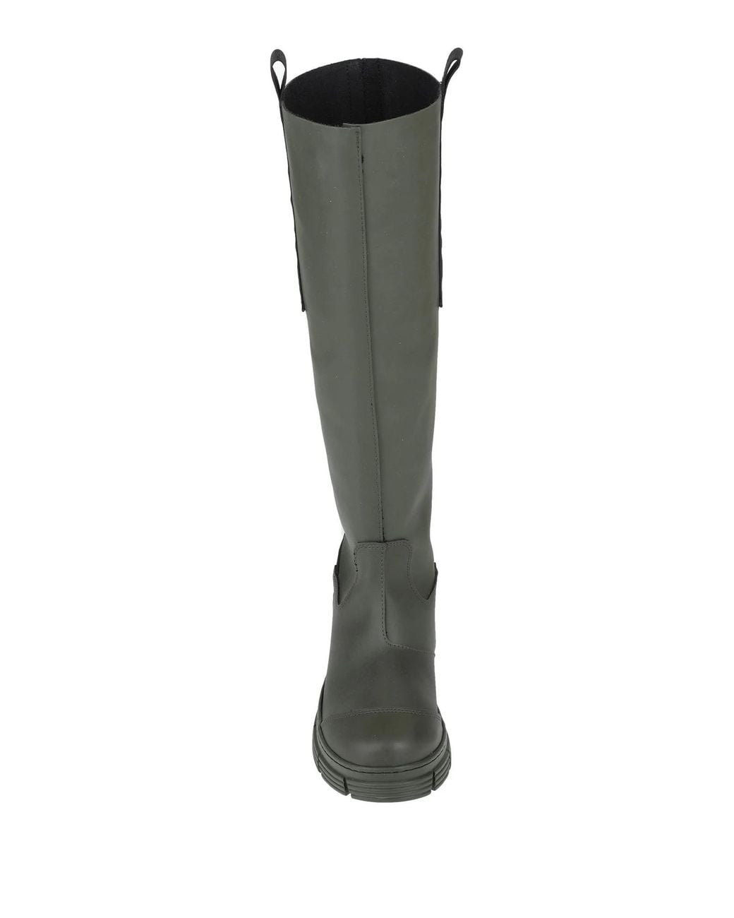 Ganni Green Solid Color Rain Boots