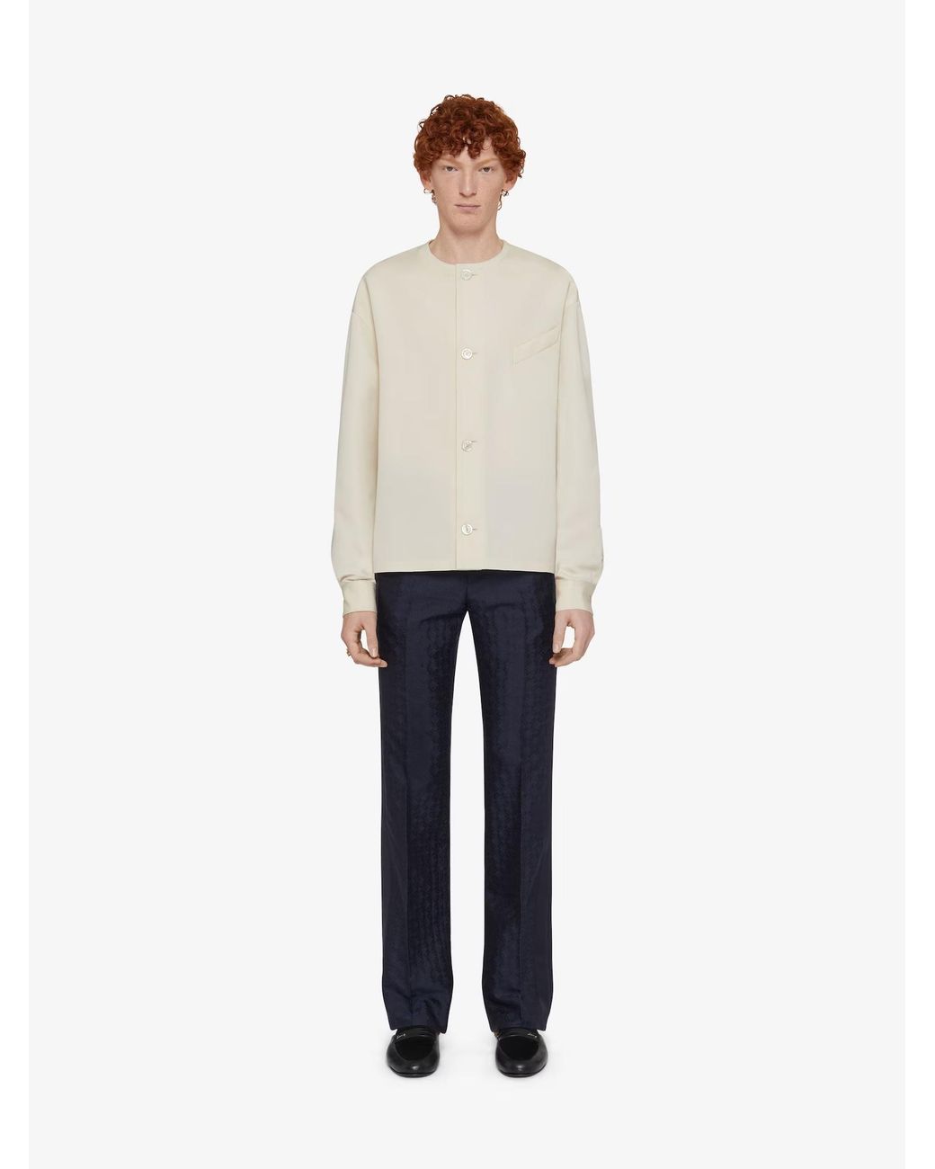 Givenchy Blue Monogram Slim-Fit Pants for men