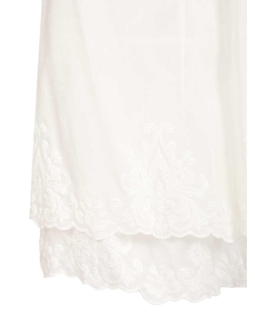 Forte_forte White Elastic Waist Skirt