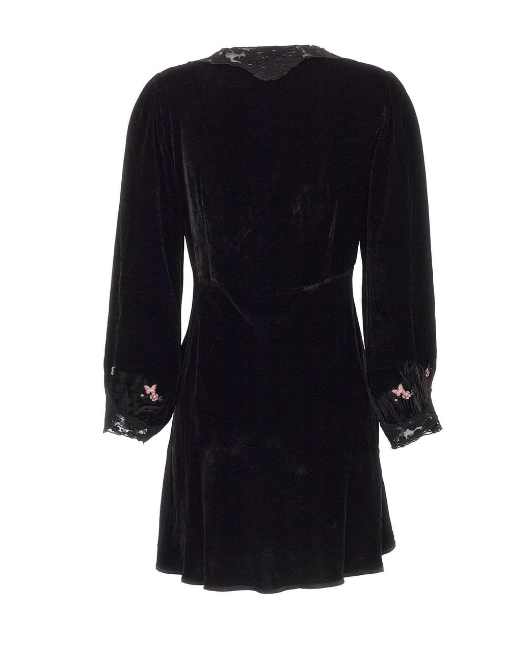 Rixo Black Long-Sleeved Dress