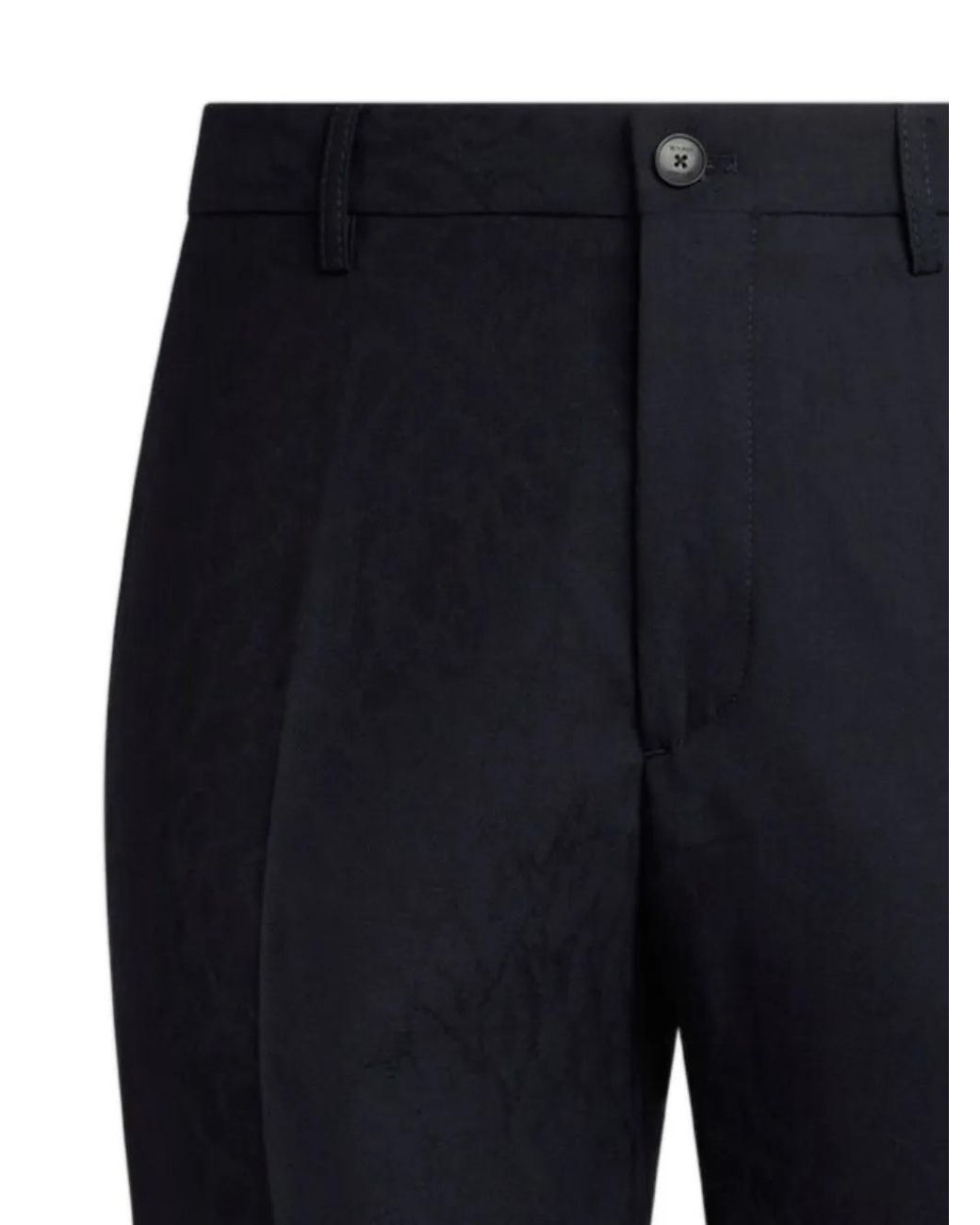Etro Blue Pleated Tailored Trousers for men