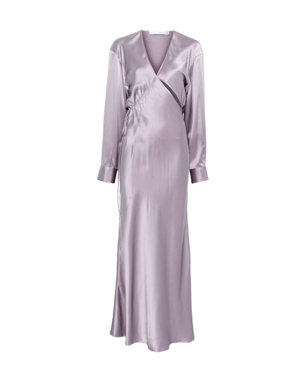 Christopher Esber Purple Cross-Cut Silk Maxi Dress