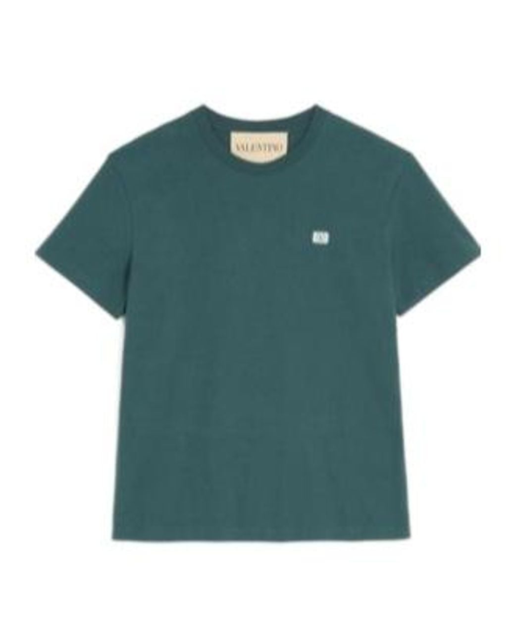 Valentino Green Vlogo Embroidered Crewneck T-Shirt for men