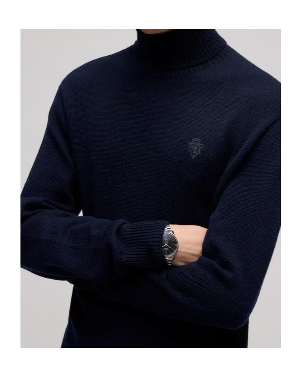Gucci Blue Seamless Cashmere Knit Sweater for men
