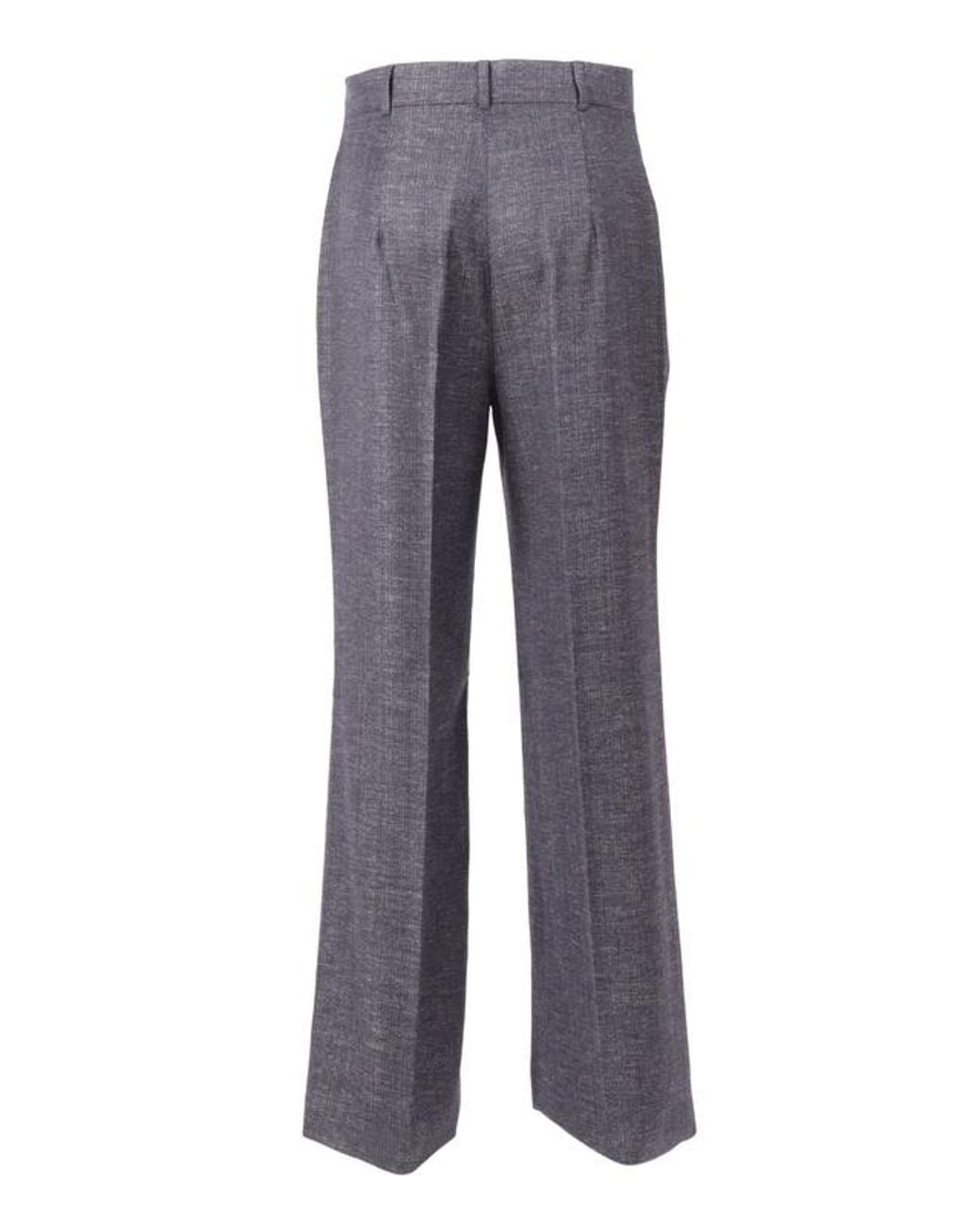Max Mara Blue Studio Eziana Straight Leg Pants