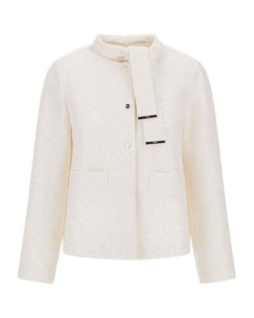 Herno White 3D Tweed Jacket