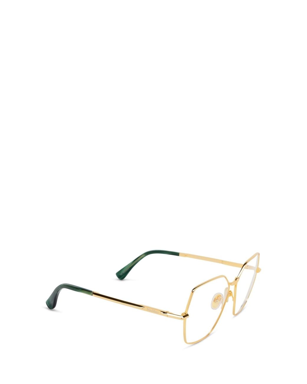 Max Mara White Geometric Optical Glasses
